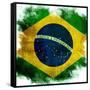 Flag Of Brazil-ilolab-Framed Stretched Canvas