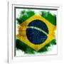 Flag Of Brazil-ilolab-Framed Art Print