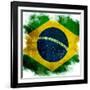 Flag Of Brazil-ilolab-Framed Art Print