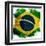 Flag Of Brazil-ilolab-Framed Art Print