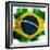 Flag Of Brazil-ilolab-Framed Art Print