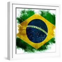 Flag Of Brazil-ilolab-Framed Art Print