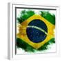 Flag Of Brazil-ilolab-Framed Art Print