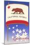 Flag of California-null-Mounted Art Print