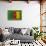 Flag of Cameroon on Grass-raphtong-Stretched Canvas displayed on a wall