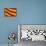 Flag of Catalonia-Cla78-Mounted Art Print displayed on a wall