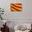Flag of Catalonia-Cla78-Art Print displayed on a wall
