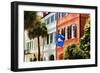 Flag Of Charleston With Palmetto And Crescent Moon-George Oze-Framed Photographic Print