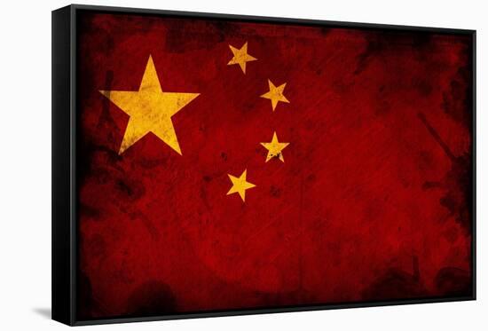 Flag Of China-igor stevanovic-Framed Stretched Canvas