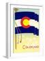 Flag of Colorado-null-Framed Art Print