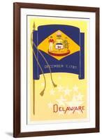 Flag of Delaware-null-Framed Art Print