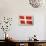 Flag of Denmark-null-Art Print displayed on a wall