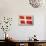 Flag of Denmark-null-Mounted Art Print displayed on a wall