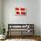 Flag of Denmark-null-Art Print displayed on a wall