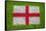 Flag of England on Grass-raphtong-Framed Stretched Canvas