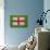 Flag of England on Grass-raphtong-Art Print displayed on a wall