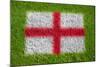 Flag of England on Grass-raphtong-Mounted Art Print