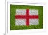 Flag of England on Grass-raphtong-Framed Art Print