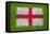 Flag of England on Grass-raphtong-Framed Stretched Canvas