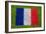 Flag of France on Grass-raphtong-Framed Art Print