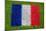 Flag of France on Grass-raphtong-Mounted Art Print