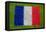 Flag of France on Grass-raphtong-Framed Stretched Canvas