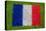 Flag of France on Grass-raphtong-Stretched Canvas