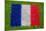 Flag of France on Grass-raphtong-Mounted Art Print