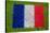 Flag of France on Grass-raphtong-Stretched Canvas