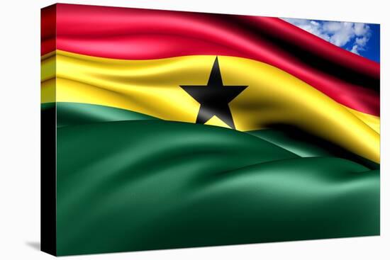 Flag Of Ghana-Yuinai-Stretched Canvas
