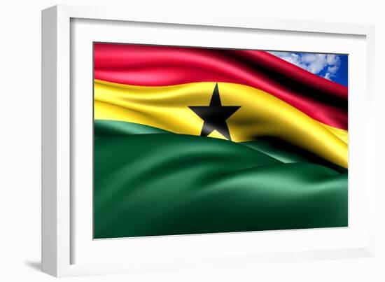 Flag Of Ghana-Yuinai-Framed Art Print