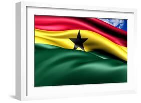 Flag Of Ghana-Yuinai-Framed Art Print