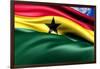 Flag Of Ghana-Yuinai-Framed Art Print