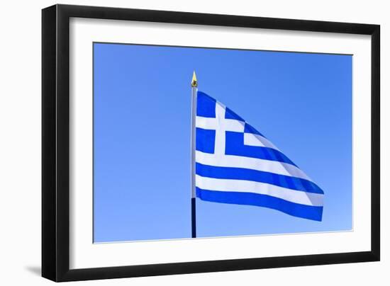 Flag Of Greece-eans-Framed Art Print