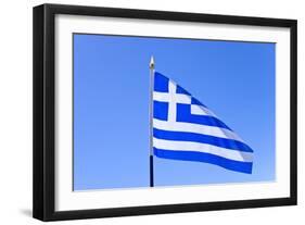Flag Of Greece-eans-Framed Art Print