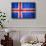 Flag Of Iceland-Miro Novak-Framed Stretched Canvas displayed on a wall