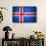 Flag Of Iceland-Miro Novak-Framed Stretched Canvas displayed on a wall