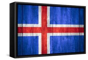 Flag Of Iceland-Miro Novak-Framed Stretched Canvas