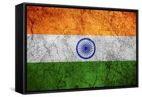 Flag Of India-Miro Novak-Framed Stretched Canvas