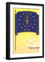 Flag of Indiana-null-Framed Art Print