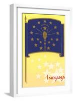 Flag of Indiana-null-Framed Art Print