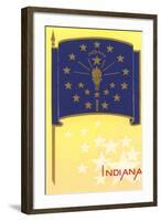 Flag of Indiana-null-Framed Art Print