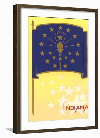 Flag of Indiana-null-Framed Art Print