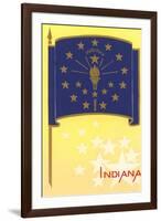 Flag of Indiana-null-Framed Art Print