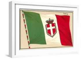 Flag of Italy-null-Framed Premium Giclee Print