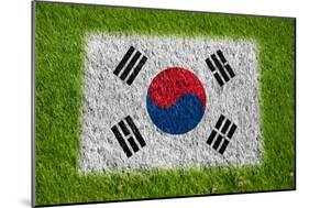 Flag of Korea on Grass-raphtong-Mounted Premium Giclee Print