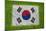 Flag of Korea on Grass-raphtong-Mounted Premium Giclee Print