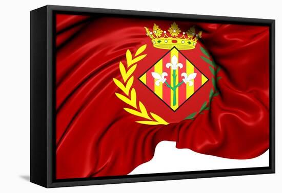 Flag of Lleida City, Spain.-Yuinai-Framed Stretched Canvas