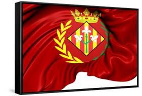 Flag of Lleida City, Spain.-Yuinai-Framed Stretched Canvas