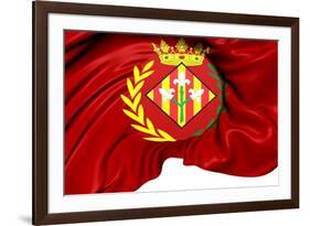 Flag of Lleida City, Spain.-Yuinai-Framed Premium Giclee Print